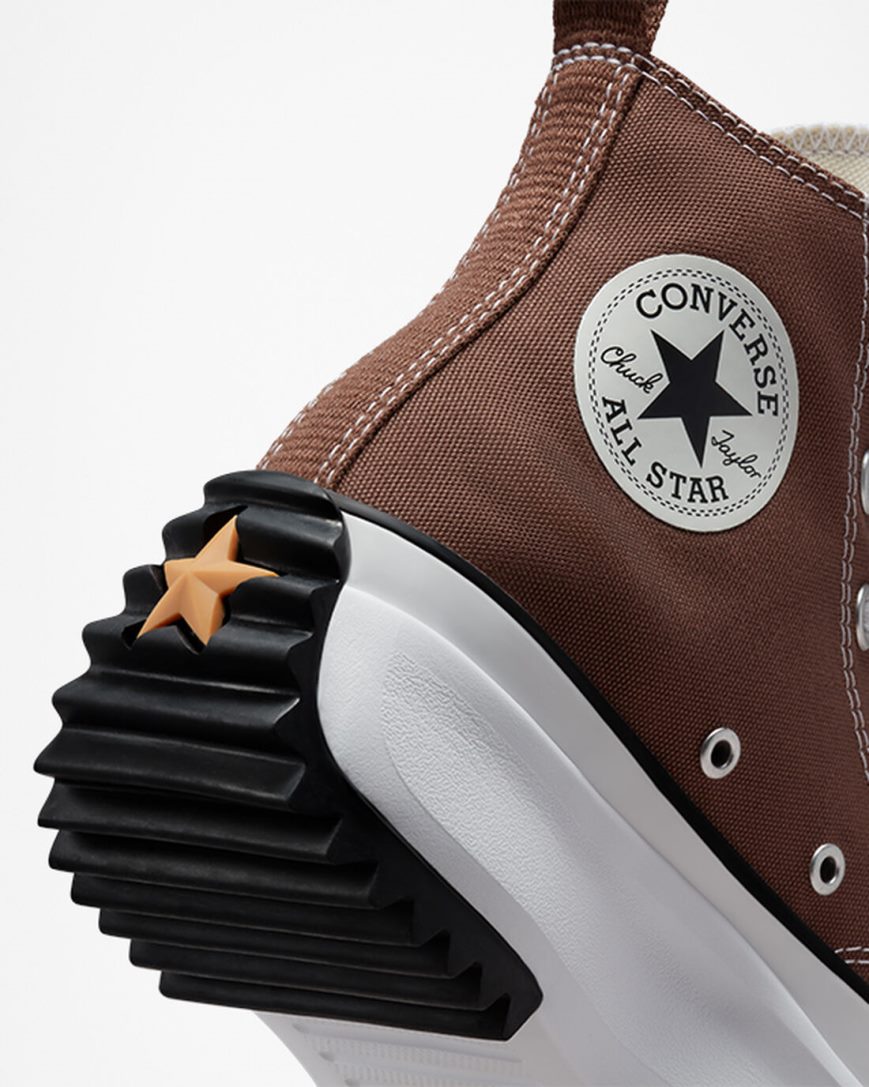 Topanky Na Platforme Converse Run Star Hike Vysoke Damske Hnede Čierne Biele | SK 5ICUR7